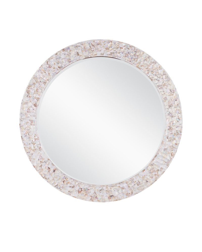 Uma Mother of Pearl Round Mirror
