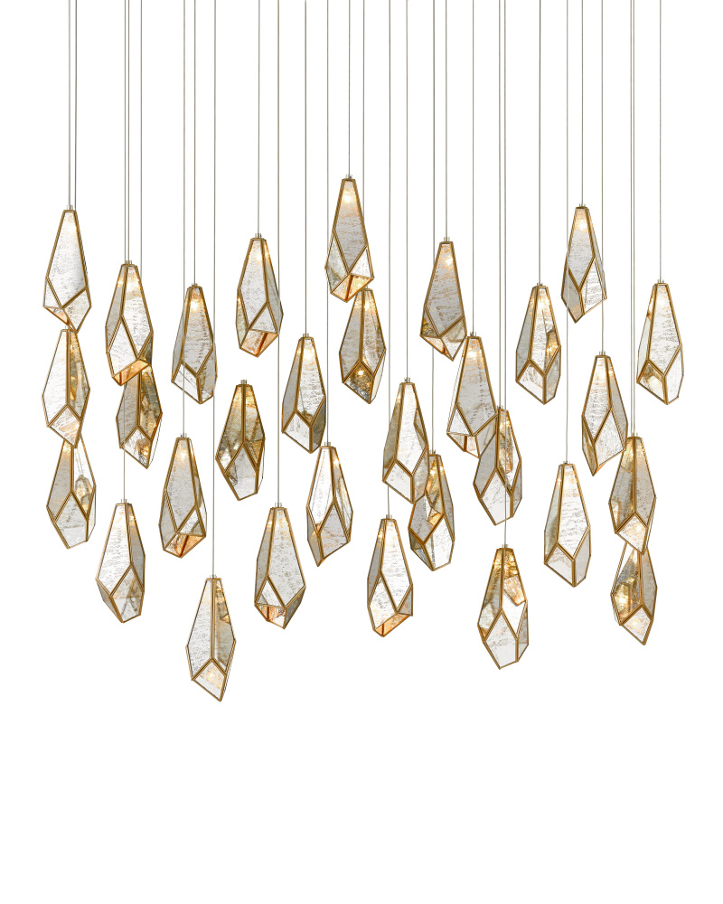 Glace Mirror 30-Light Linear Multi-Drop Pendant