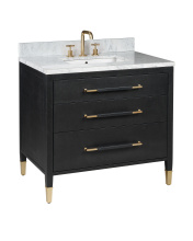 Currey 3800-0006 - Verona 36" Black Vanity with Rectangular Undermount Sink
