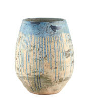 Currey 2200-0006 - Sicilia Large Antique Blue Drip Planter