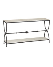 Currey 4000-0245 - Agora White Travertine Console Table