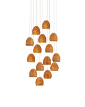 Currey 9000-1001 - Beehive 15-Light Round Multi-Drop Pendant