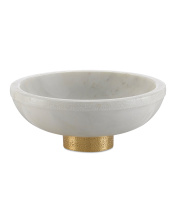 Currey 1200-0170 - Valor Large White Marble Bowl