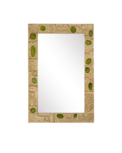 Currey 1000-0157 - Beau Monde Gold & Green Mirror
