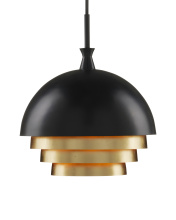 Currey 9000-1075 - Salviati Large Black & Gold Pendant