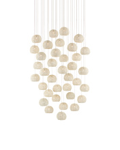 Currey 9000-0915 - Piero White 36-Light Round Multi-Drop Pendant