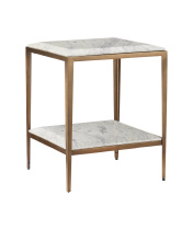 Currey 4000-0236 - Oblique Marble Side Table