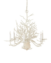 Currey 9218 - Seaward Small White Chandelier