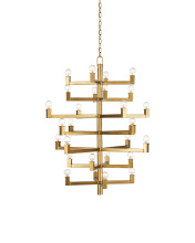 Currey 9000-0920 - Andre Medium Brass Chandelier